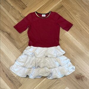 NWOT-Hanna Andersson Girl’s Gift Giving Lurex Trim Dress